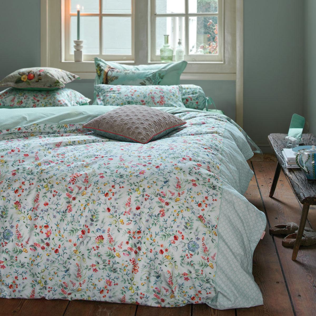PIP Studio Midnight Garden White Cotton Quilt Cover Set King - Harrogates