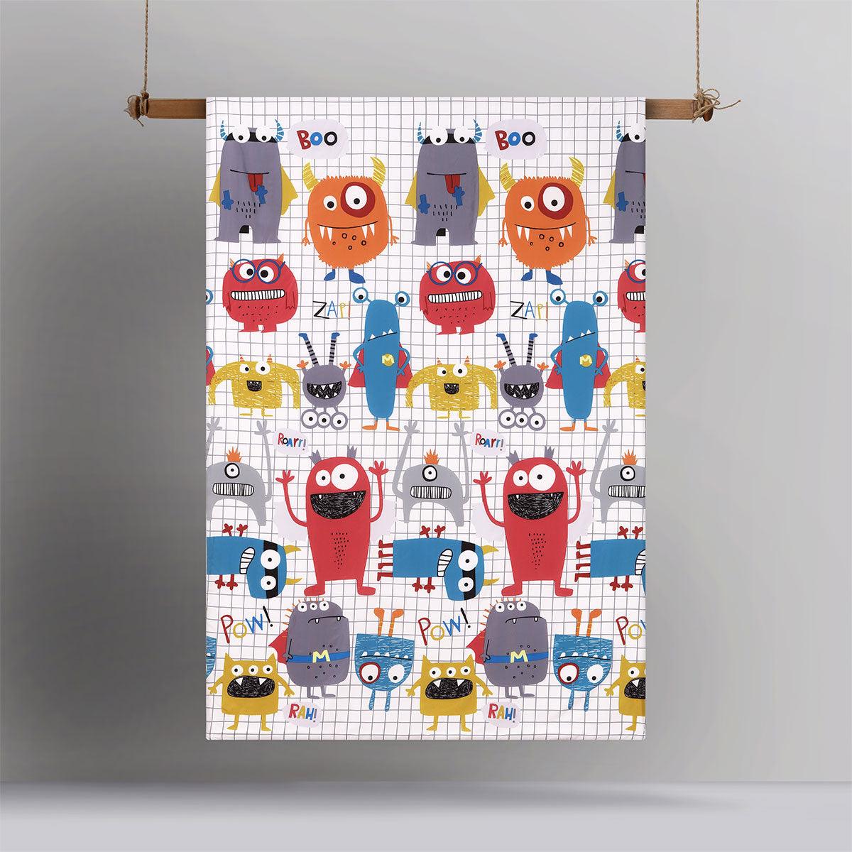 Happy Kids Monster Squad Glow in the Dark Quilt Cover Set Single - Harrogates