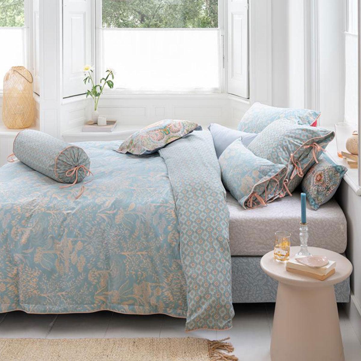 PIP Studio Origami Tree Light Blue Quilt Cover Set Queen - Harrogates