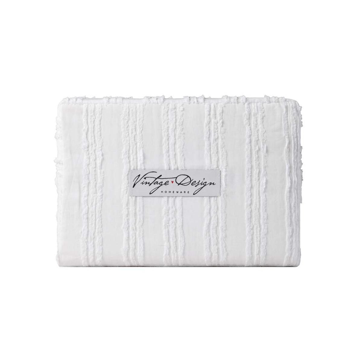 Vintage Design Homewares Reflections White Cotton Quilt Cover Set Double - Harrogates