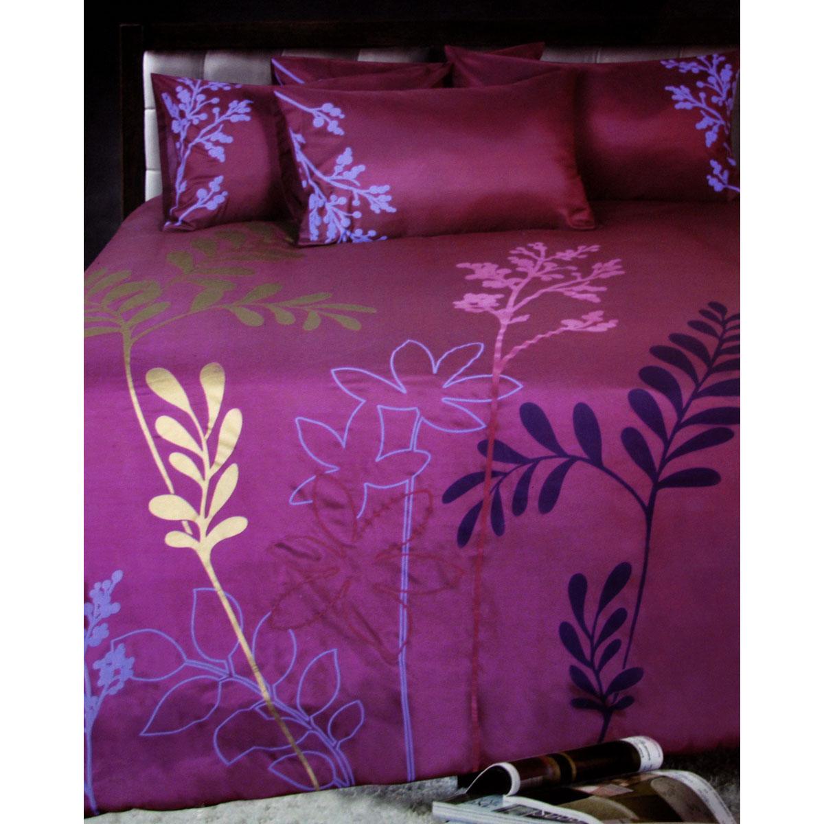 Accessorize Savannah Plum Quilt Cover Set Double - Harrogates