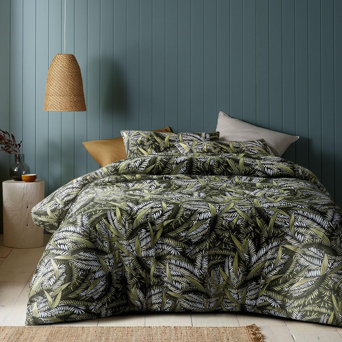 Accessorize Styx Washed Cotton Printed Quilt Cover Set King - Harrogates