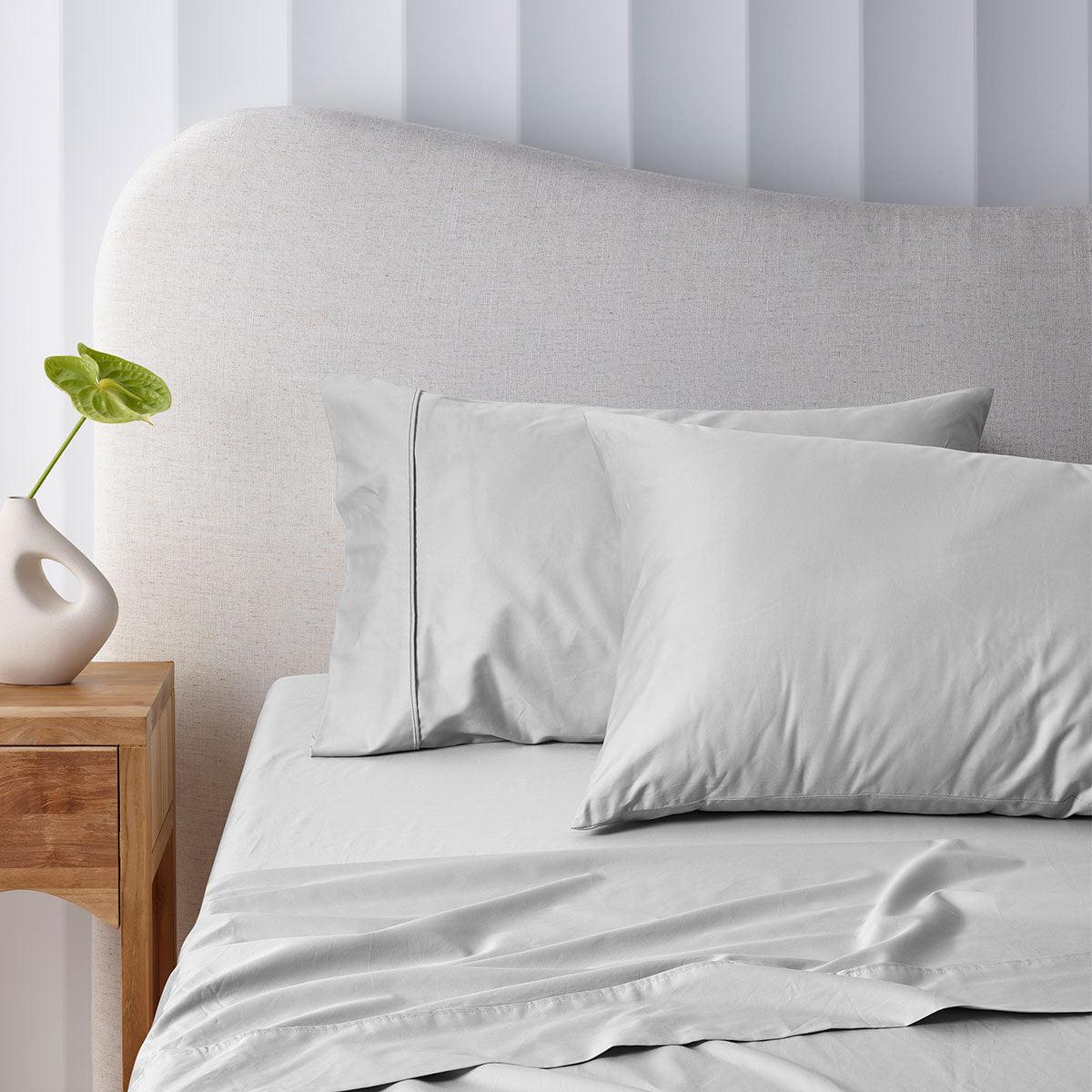 Accessorize 400TC Grey Bamboo Cotton Mega / Super Sheet Set 50cm Wall Super King - Harrogates