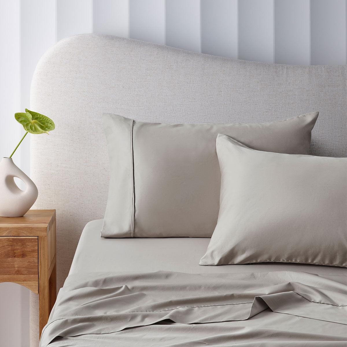 Accessorize 400TC Stone Bamboo Cotton Mega / Super Sheet Set 50cm Wall Super King - Harrogates