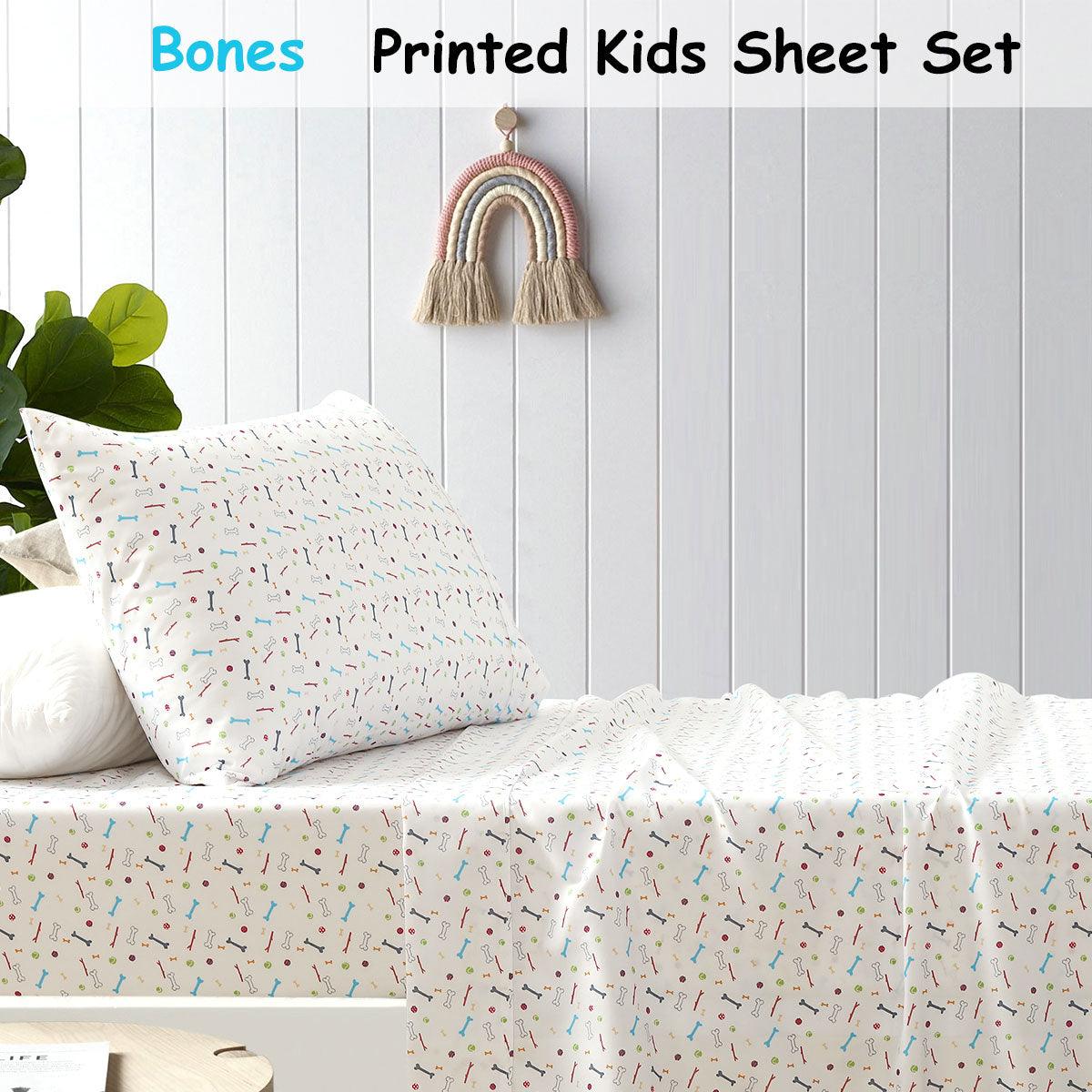 Happy Kids Bones Kids Printed Sheet Set Single - Harrogates