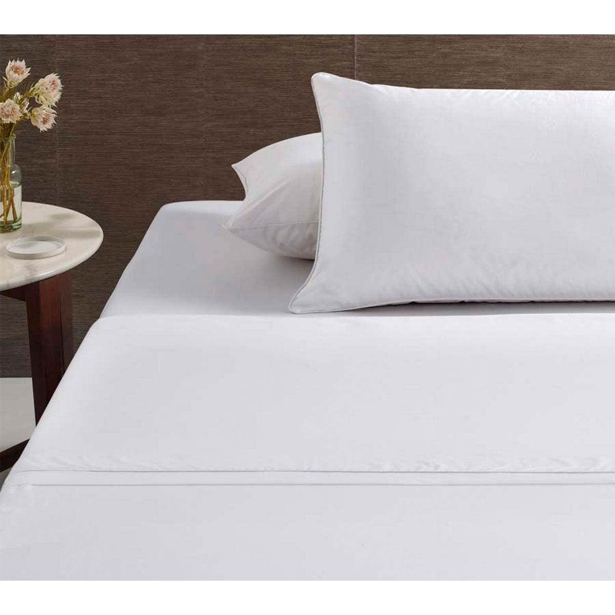 Accessorize White Piped Hotel Deluxe Cotton Sheet Set Super King - Harrogates