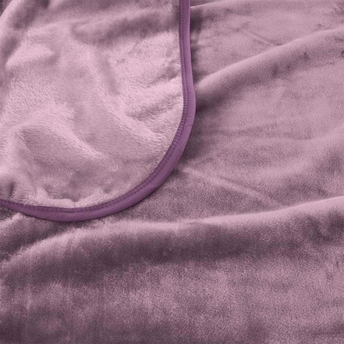 J Elliot Home 800GSM Luxury Winter Thick Mink Blanket Grape King - Harrogates