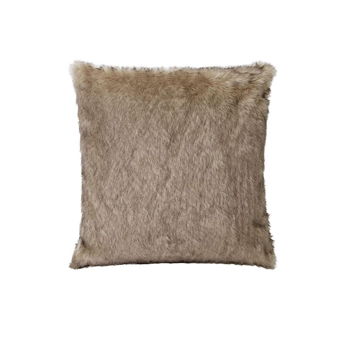 J Elliot Home Brown Fox Luxury Faux Fur Filled Cushion 50 x 50cm - Harrogates