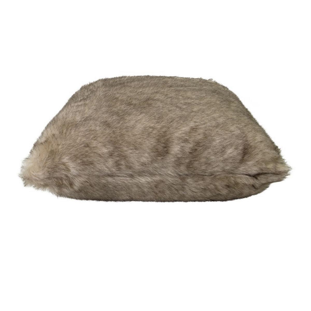 J Elliot Home Brown Fox Luxury Faux Fur Filled Cushion 50 x 50cm - Harrogates
