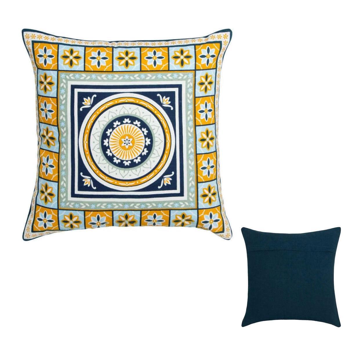 J Elliot Home Kasbah Luxury Filled Cushion 50 x 50cm Blue - Harrogates