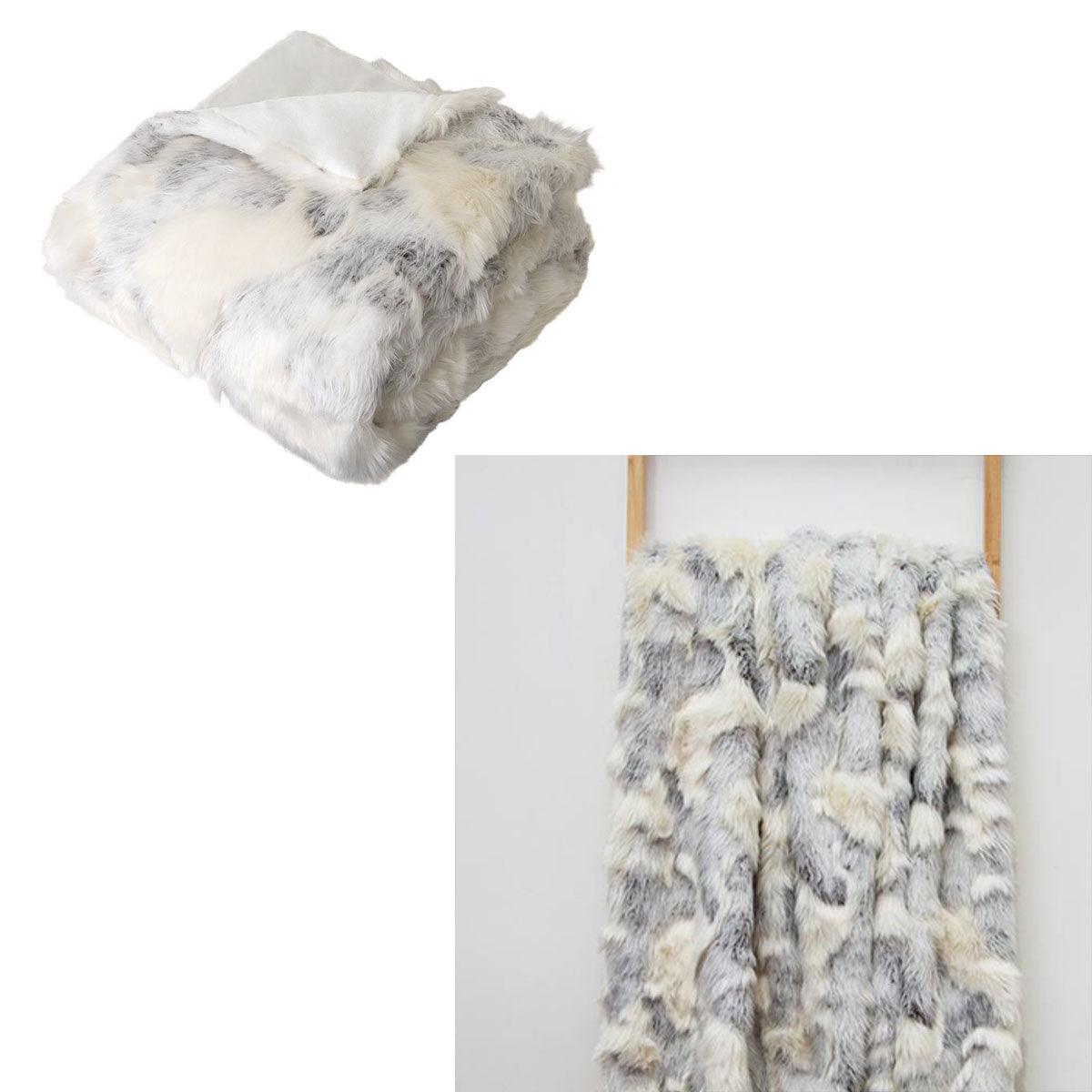 J Elliot Home Arctic Luxury Faux Fur Throw 130 x 160cm - Harrogates