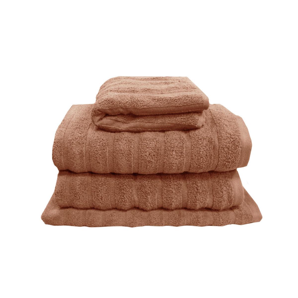 J Elliot Home Set of 4 George Collective Cotton Bath Towel Set Terracota - Harrogates