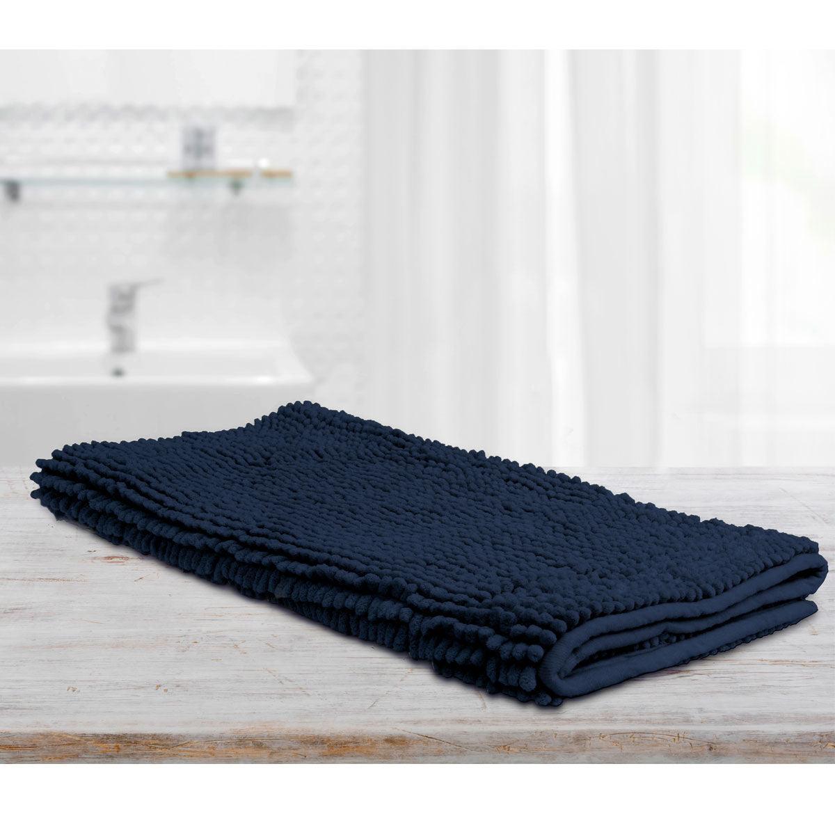 Toggle Microfiber Bath Mat Large Navy - Harrogates