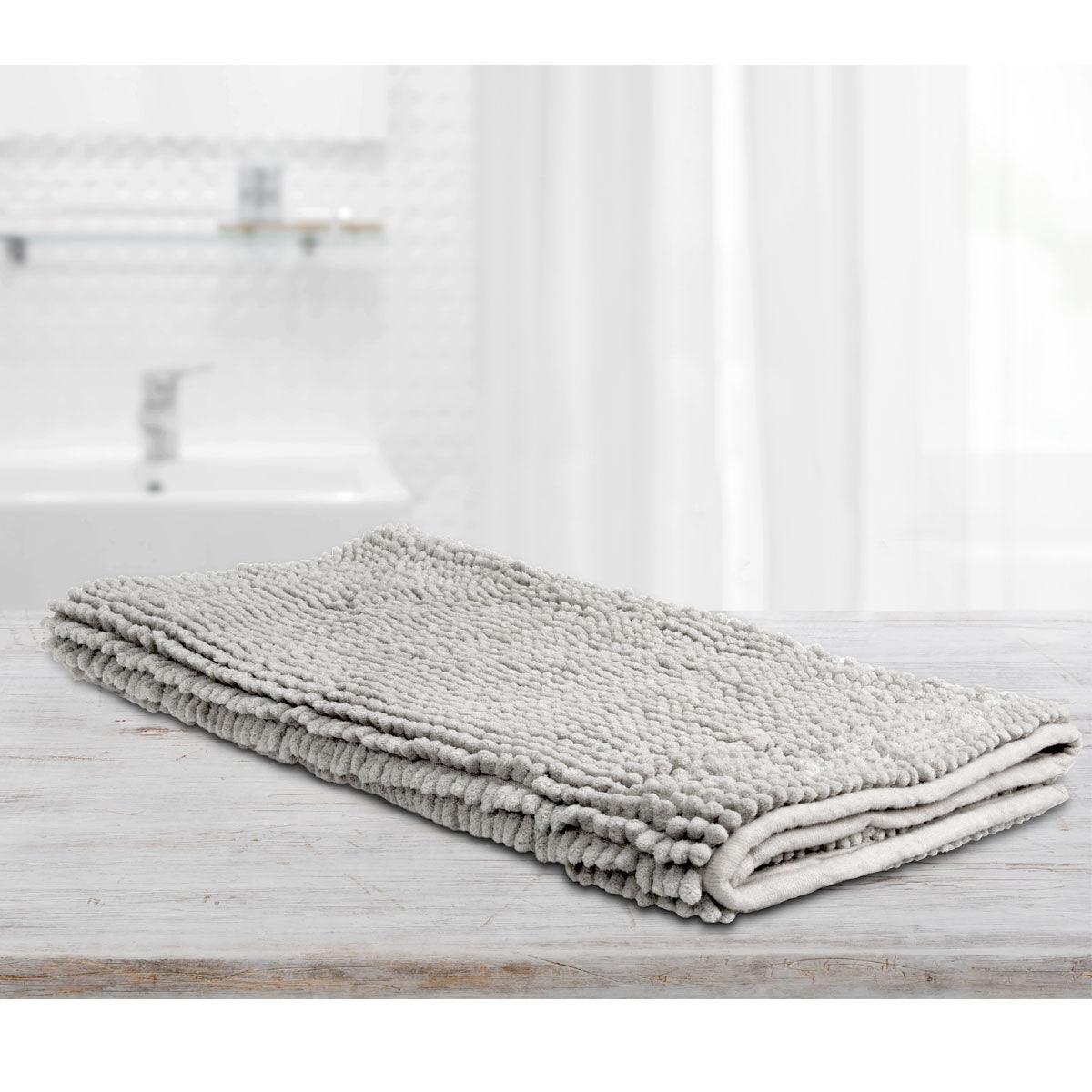 Toggle Microfiber Bath Mat Large Silver - Harrogates