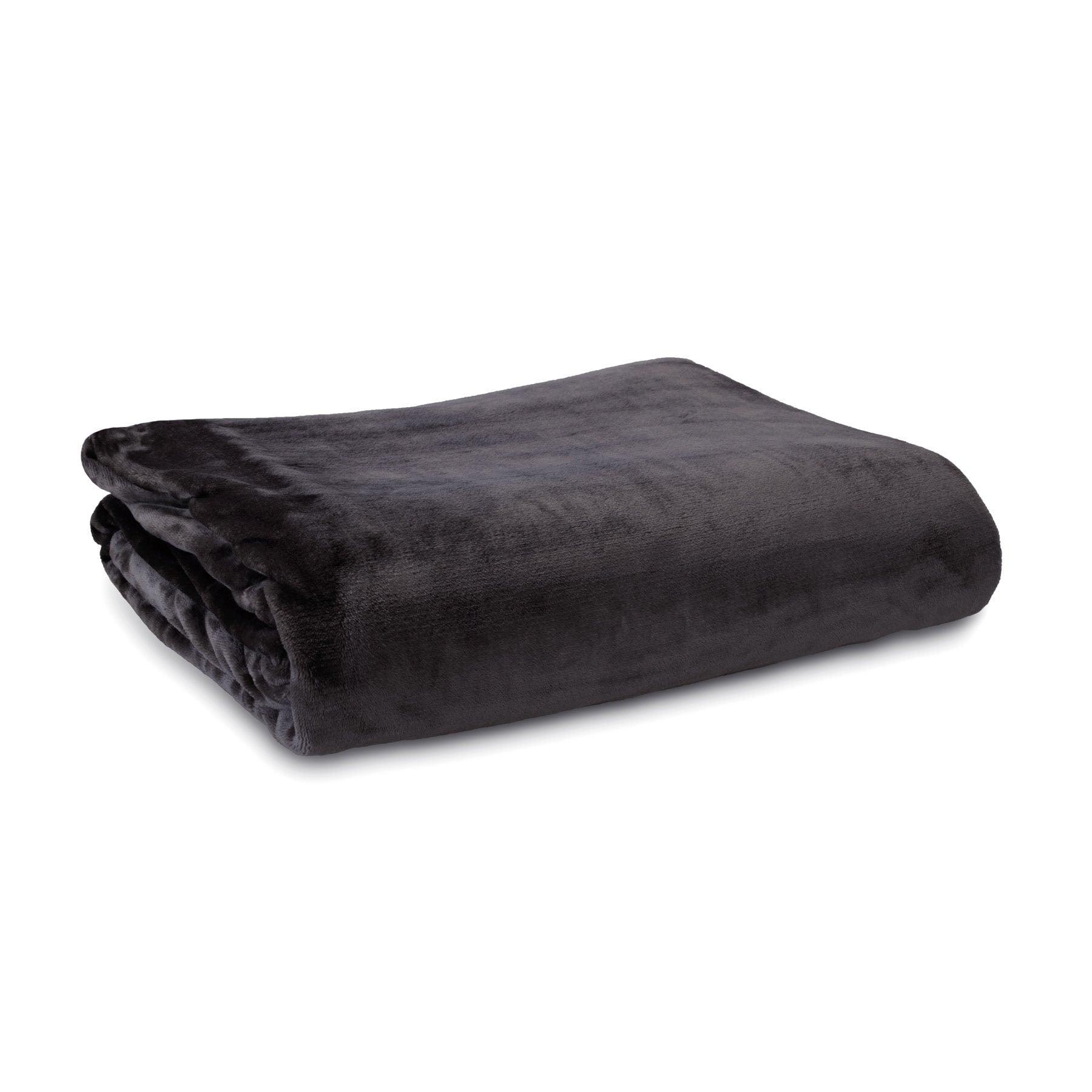 Ardor Lucia Luxury Push Blanket Charcoal Super King - Harrogates