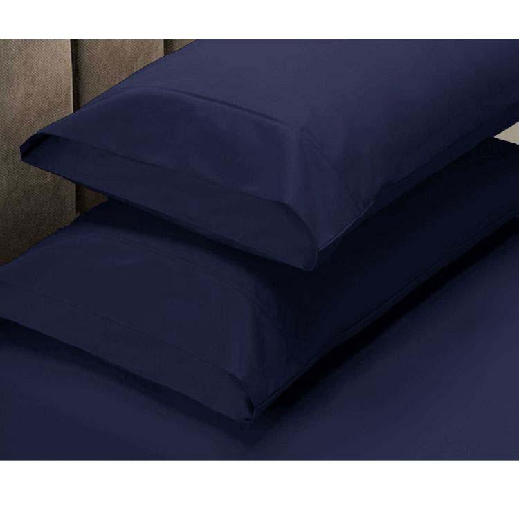 Apartmento 225TC Fitted Sheet Set King Navy plus 2 Pillowcases - Harrogates