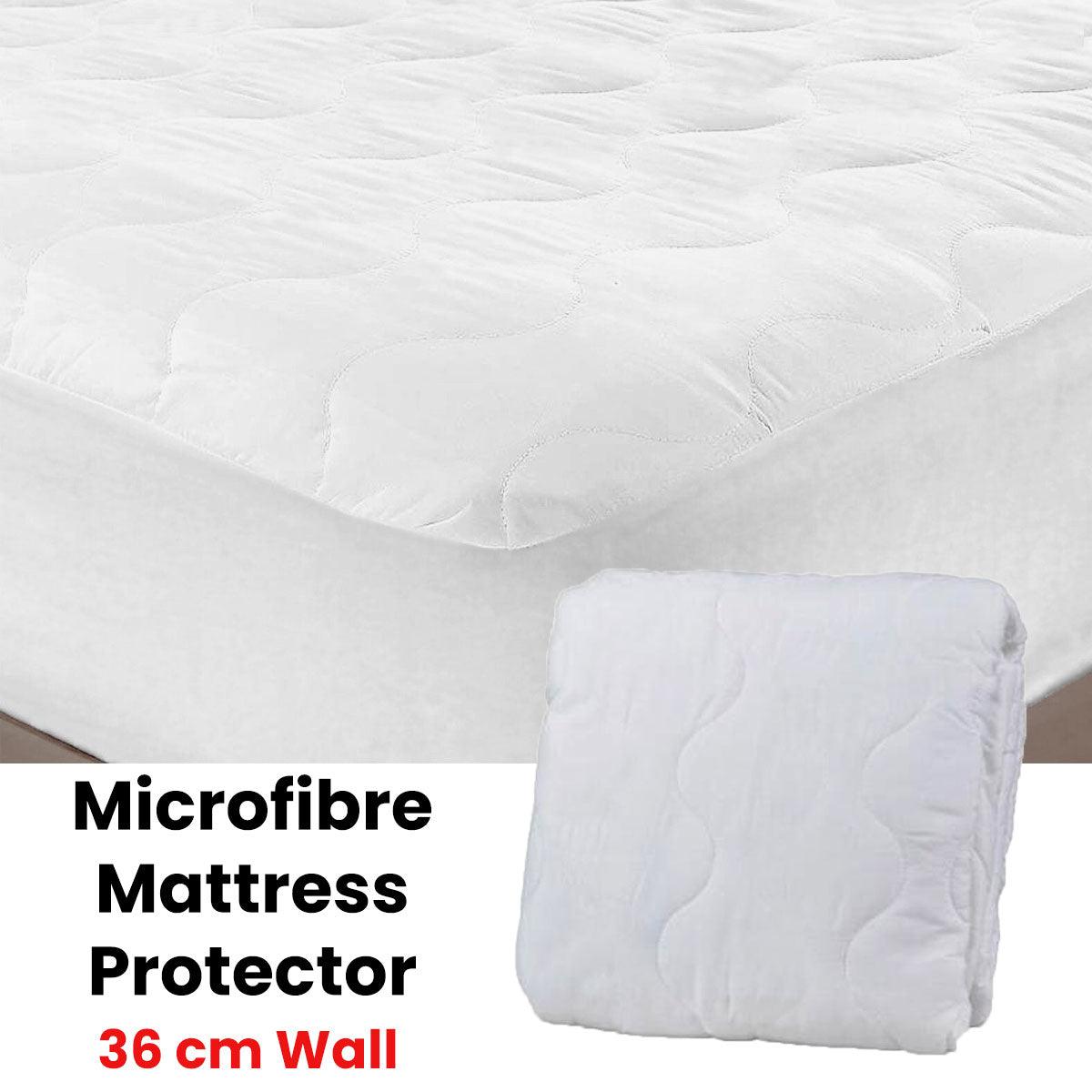 Essentially Home Living Microfibre Quilted Fitted Mattress Protector - SINGLE - Harrogates
