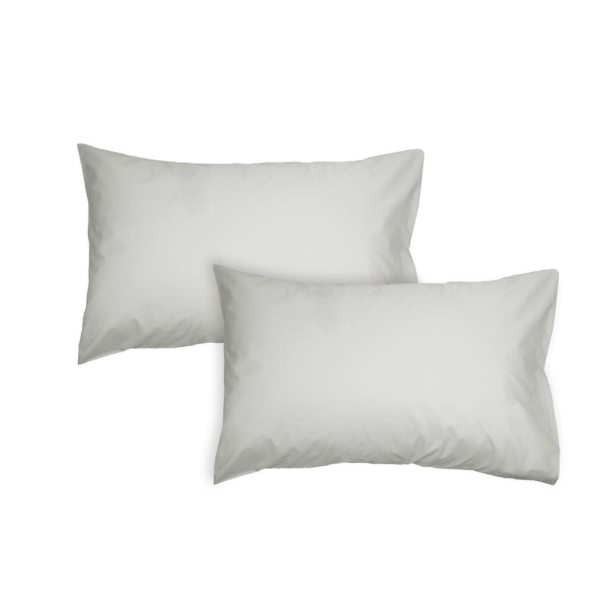 Algodon Pair of 300TC Cotton Standard Pillowcases Silver - Harrogates