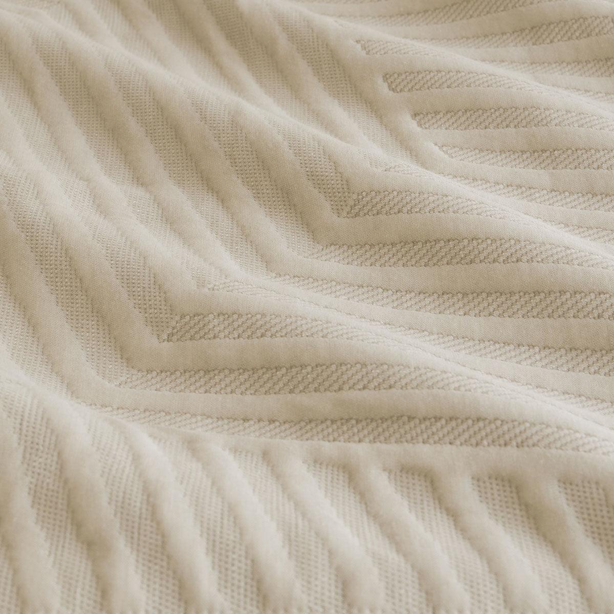 Ardor Alton Linen Jacquard Embossed Texture Geo Quilt Cover Set King - Harrogates