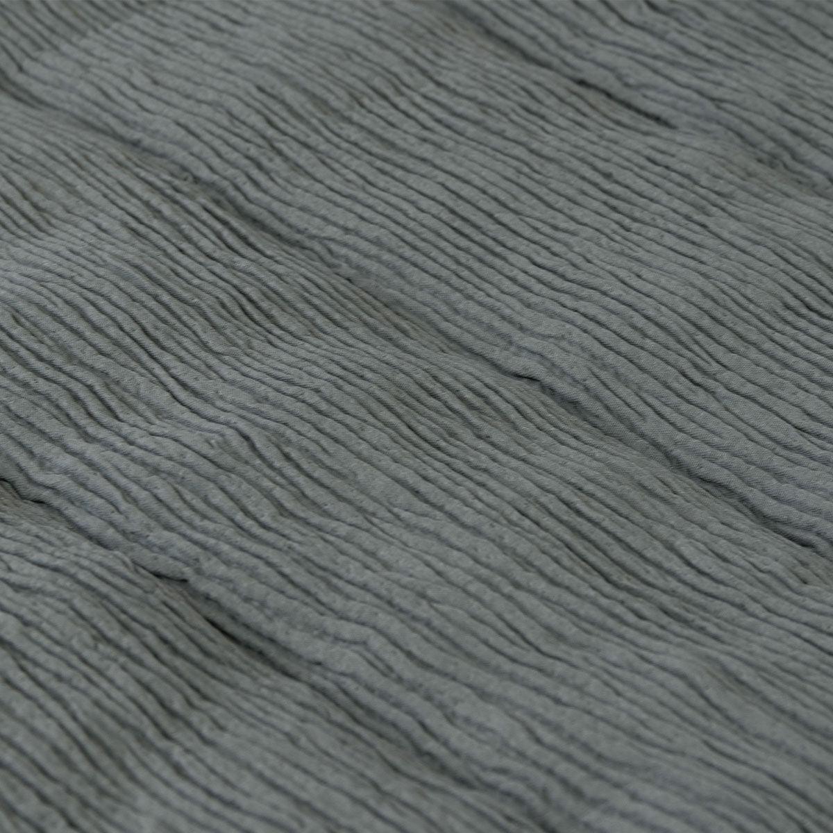 Ardor Campbell Charcoal Crinkled Texture Quilt Cover Set Queen - Harrogates