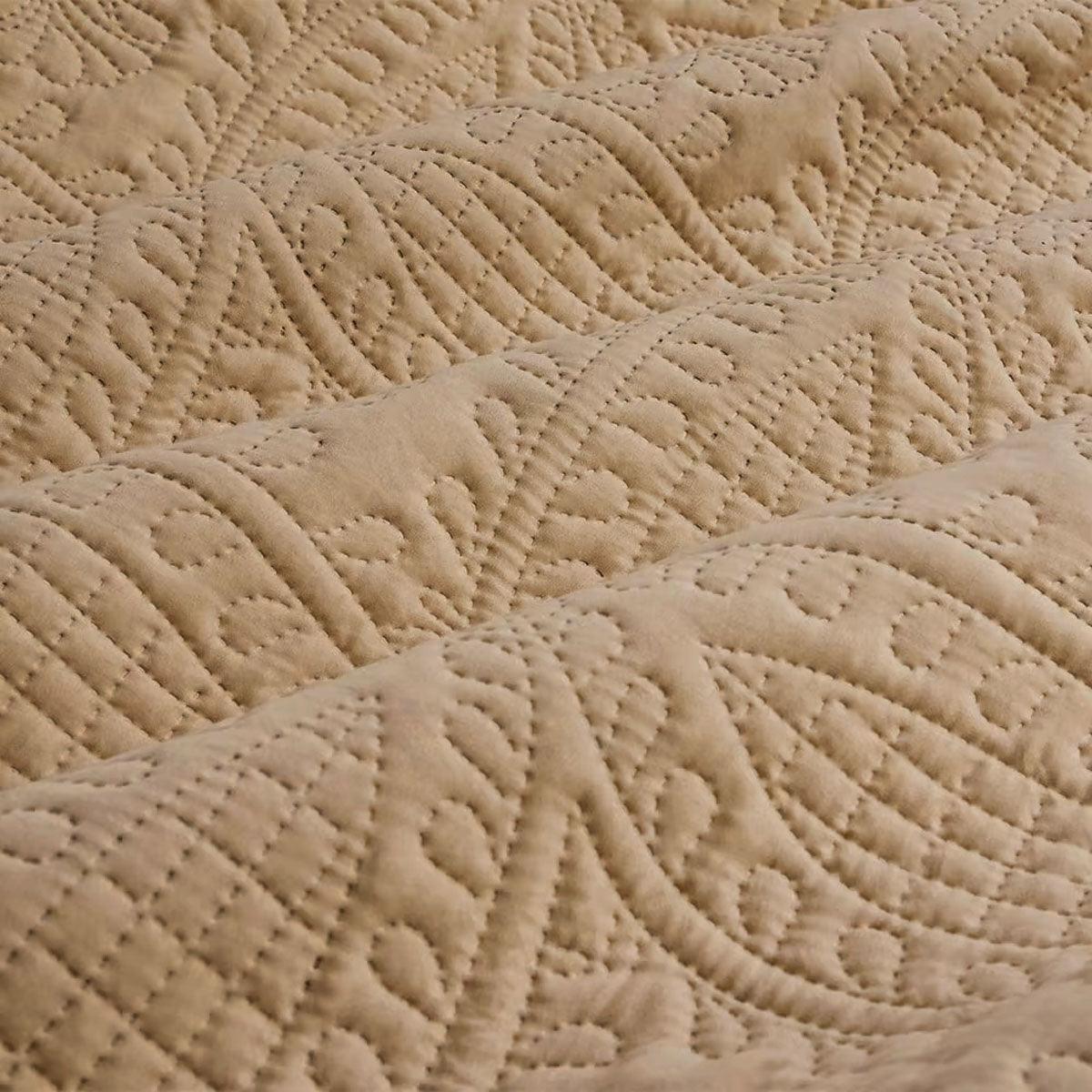 Ardor Chateau Cinnamon Embossed Quilt Cover Set Queen - Harrogates