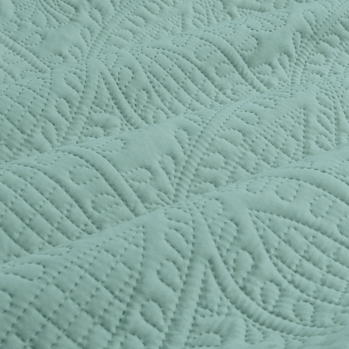 Ardor Eddison Bluestone Light Quilted Embossed Quilt Cover Set Queen - Harrogates