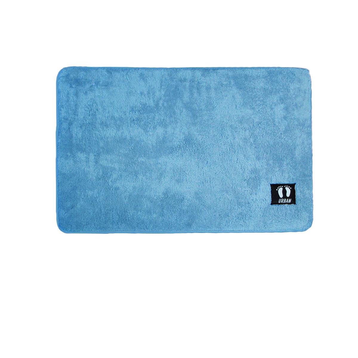 Asha Anti Slip Polyester Bath Mat 50 x 80 cm Frost Blue - Harrogates