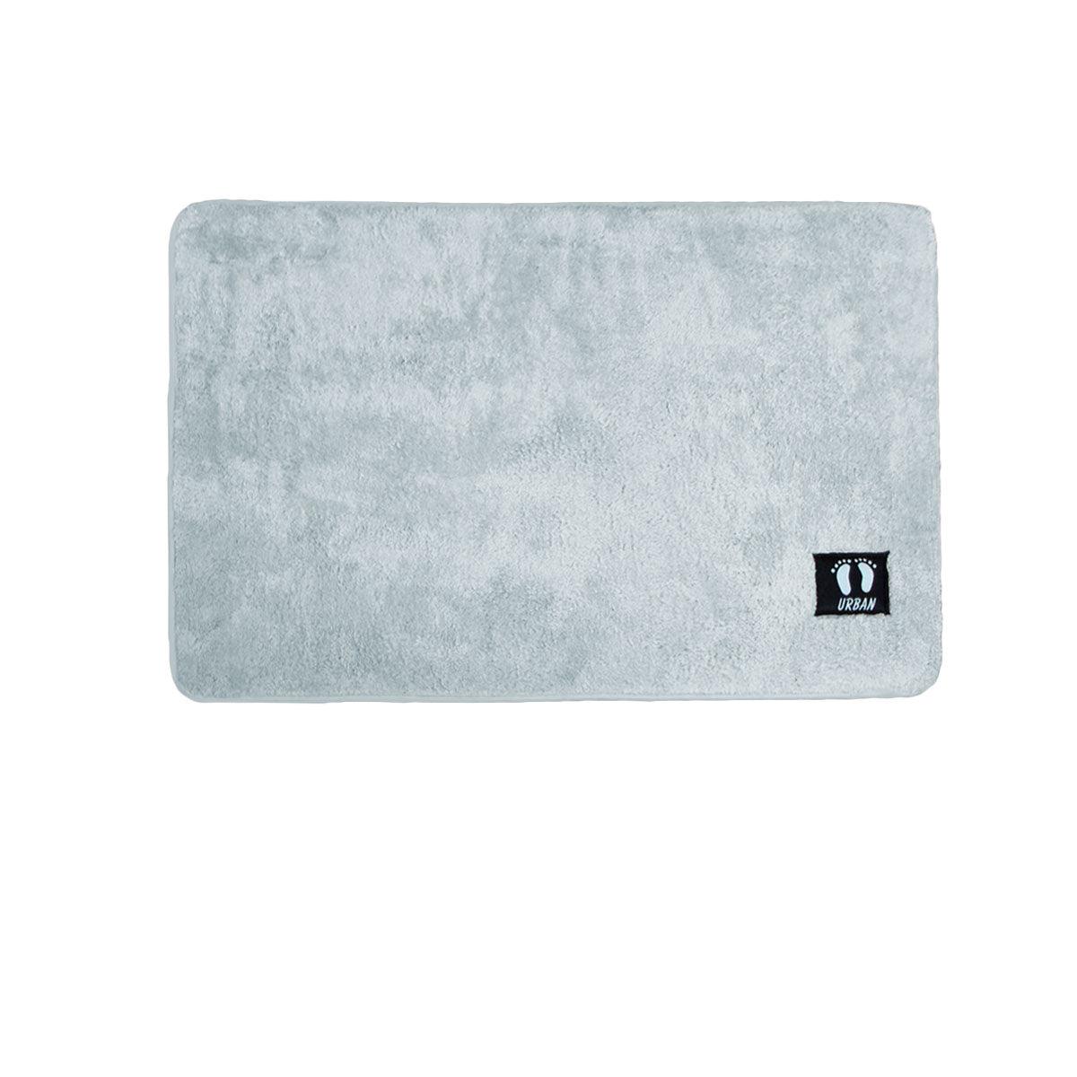 Asha Anti Slip Polyester Bath Mat 50 x 80 cm Silver - Harrogates