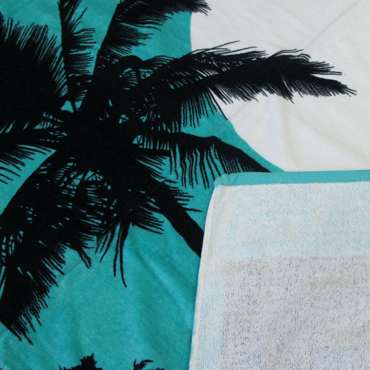 Aqua Blu Bondi Beach Aqua 100% Cotton Beach Towel 80 x 150 cm - Harrogates