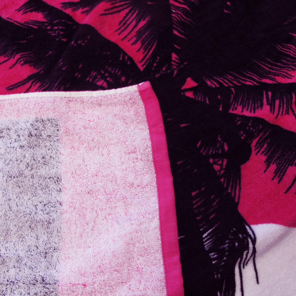Aqua Blu Bondi Beach Pink 100% Cotton Beach Towel 80 x 150 cm - Harrogates