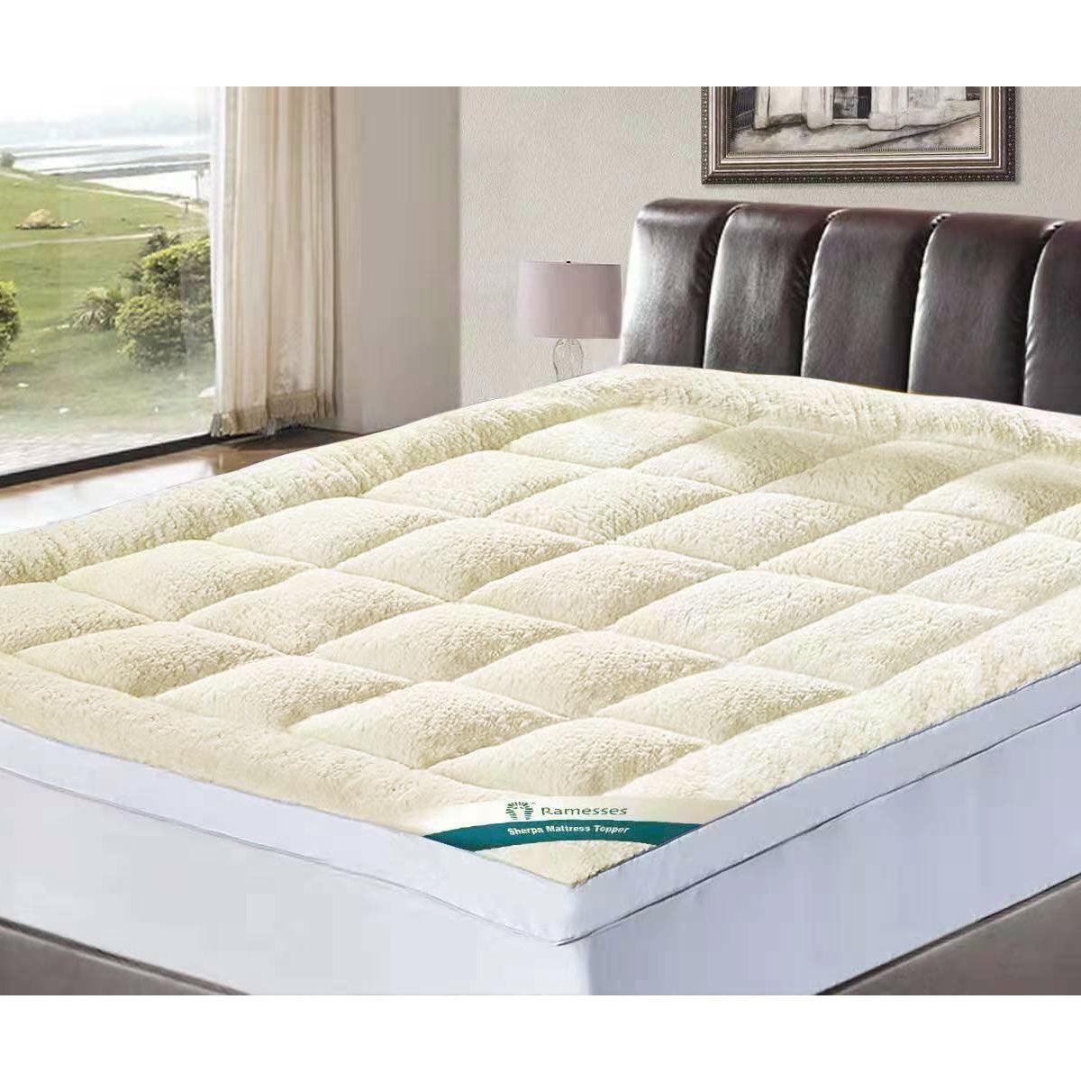 Ramesses 1600GSM Sherpa Winter Mattress Topper Queen - Harrogates