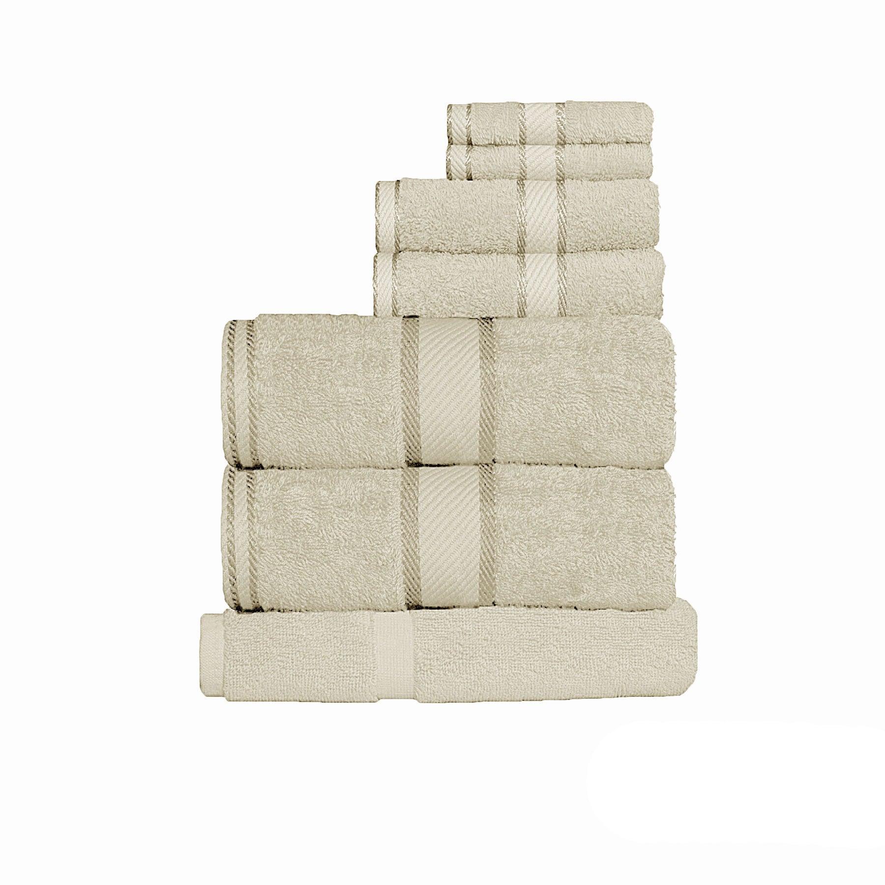Kingtex 550gsm Cotton 7 Pce Towel Set Linen - Harrogates