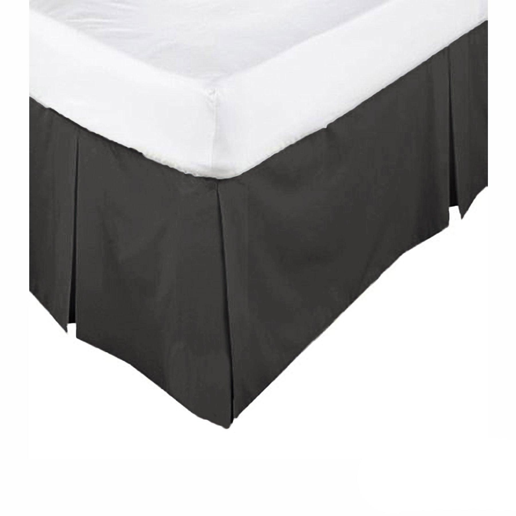 KINGDOM Box Pleated Valance Black - SINGLE - Harrogates