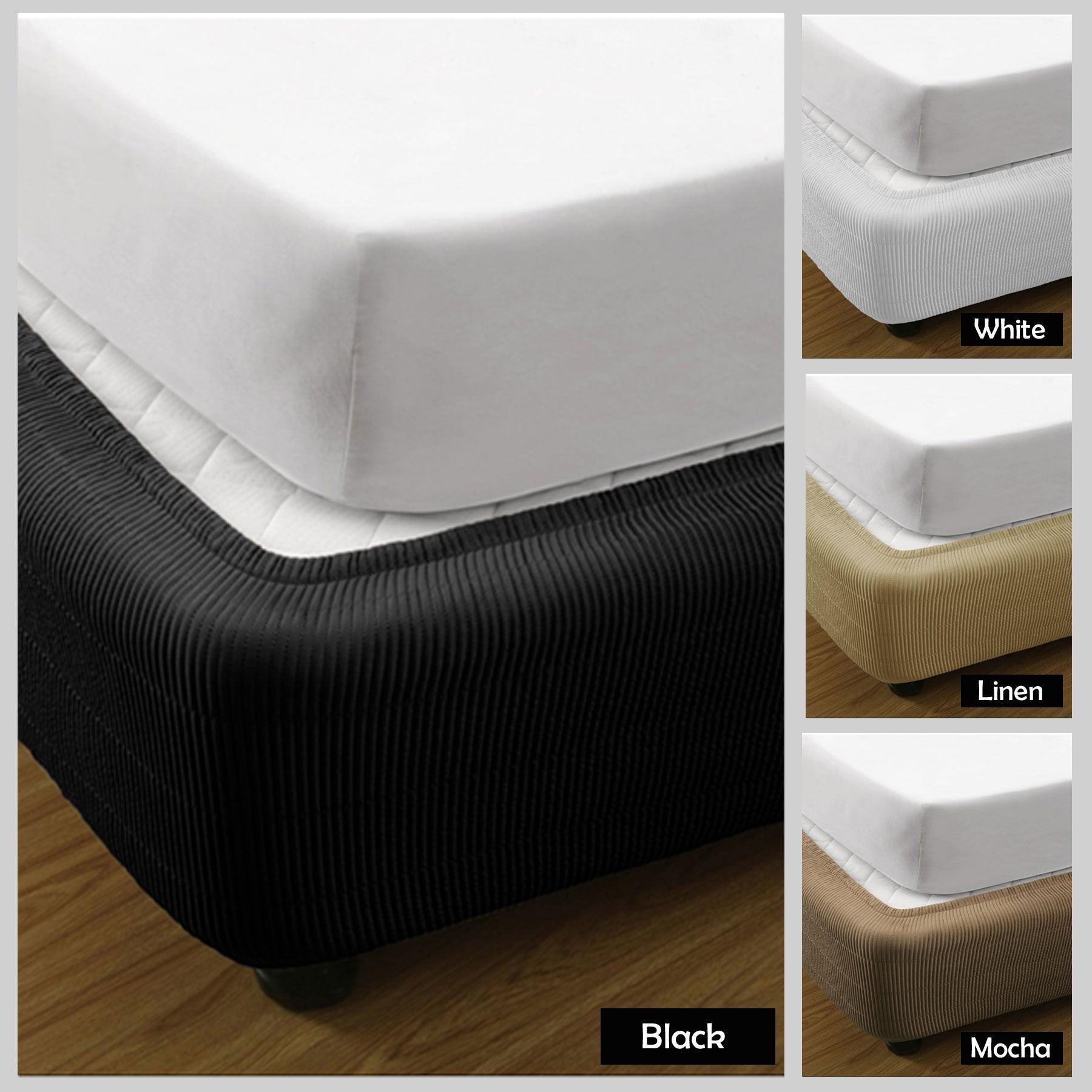 Ramesses Vertical Quilted Valance Mocha KING SINGLE - Harrogates