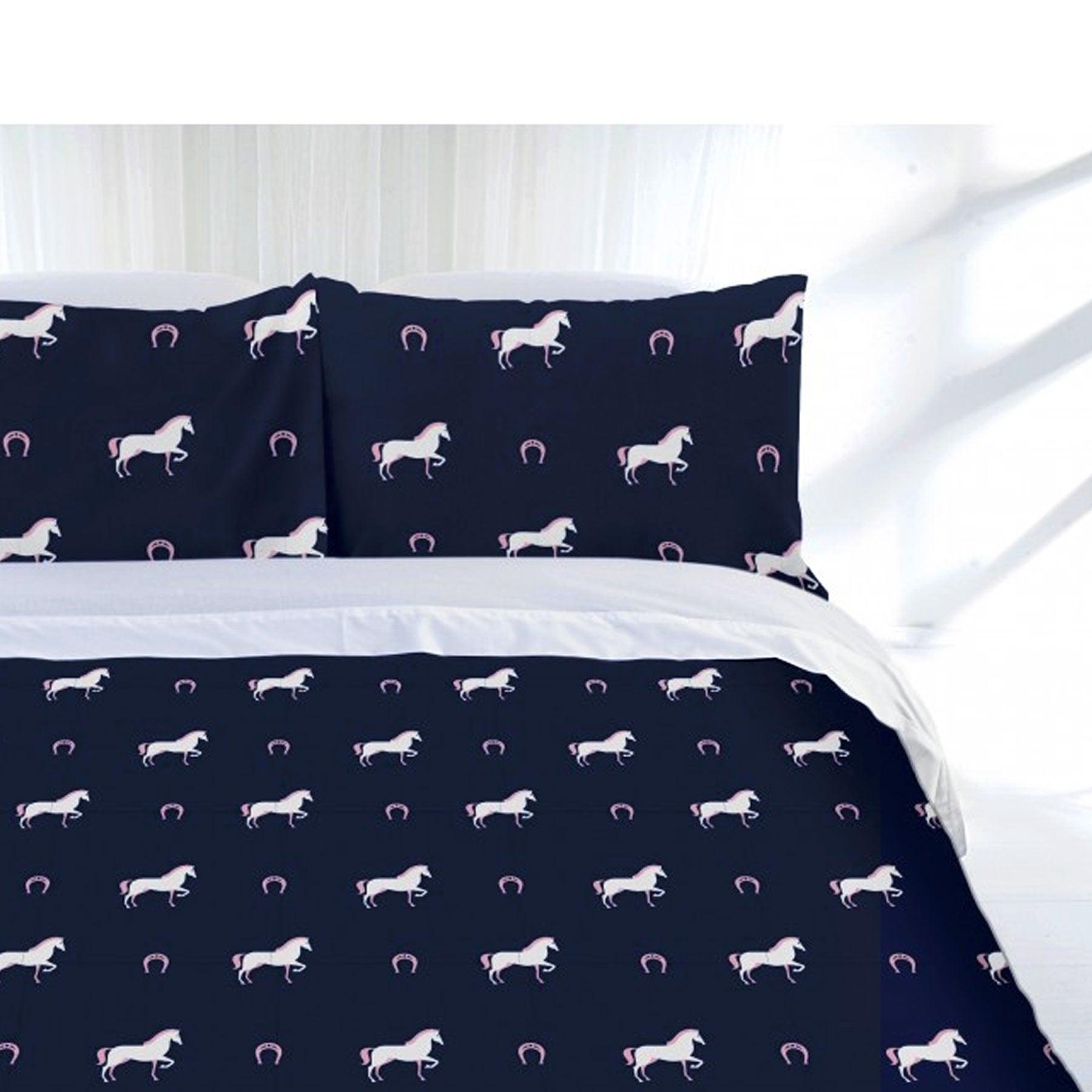 Just Home Just Home Horse Shoe Quilt Cover Set Double - Harrogates