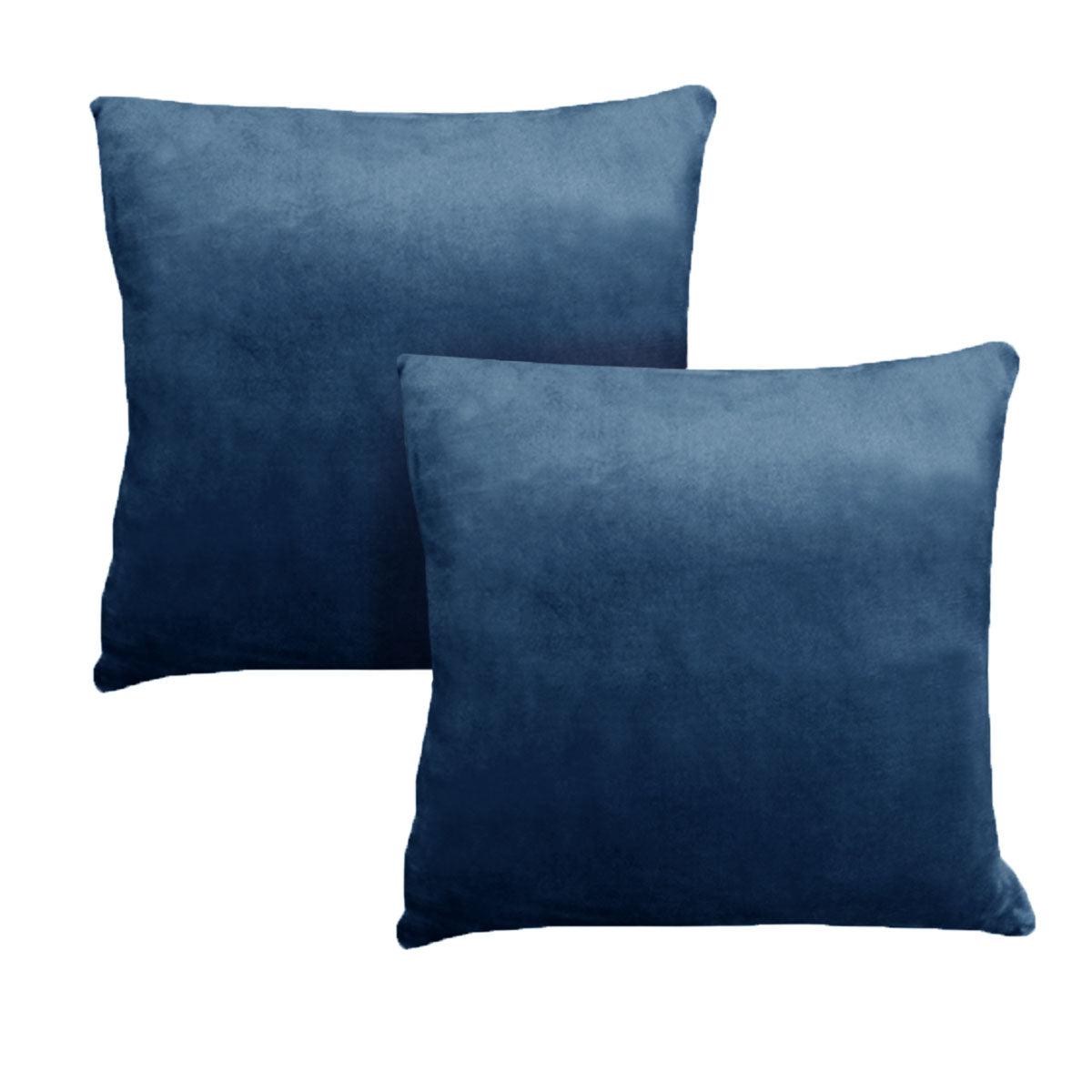 Alastairs Augusta Navy Pair of Flannel Fleece European Pillowcases - Harrogates