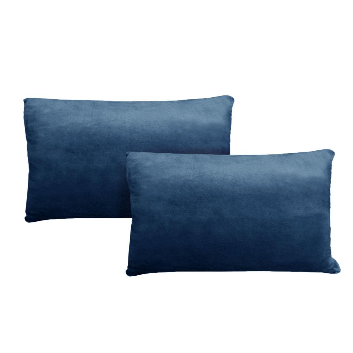 Alastairs Augusta Navy Pair of Flannel Fleece Standard Pillowcases - Harrogates