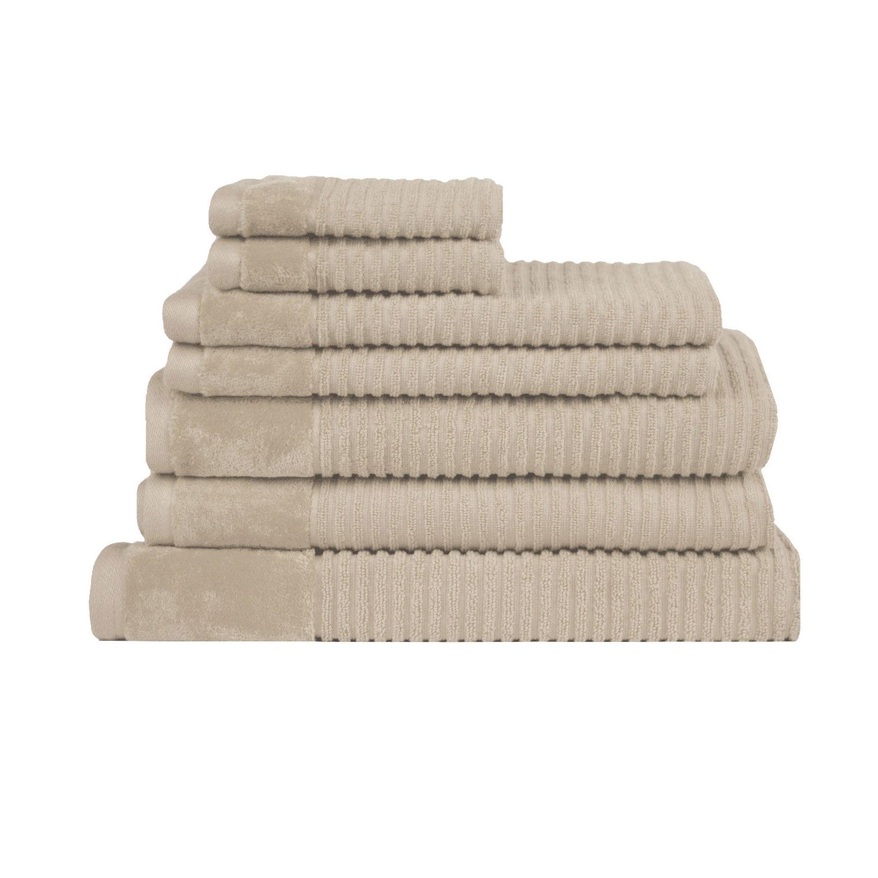 Royal Excellency 7 Piece Cotton Bath Towel Set - Plaster - Harrogates