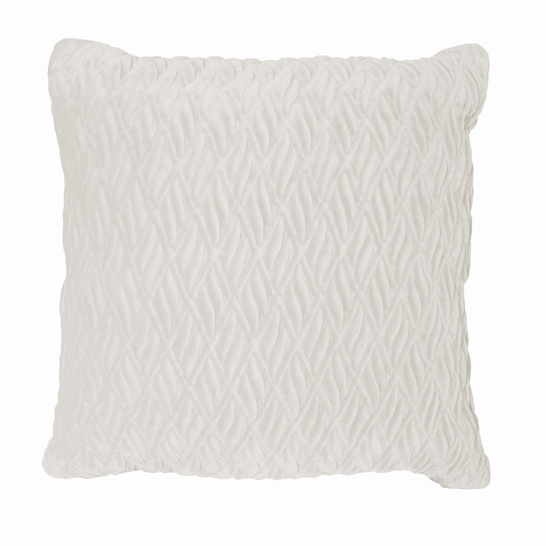 Rapee Pietra Filled Cushion - White 45cm x 45cm - Harrogates