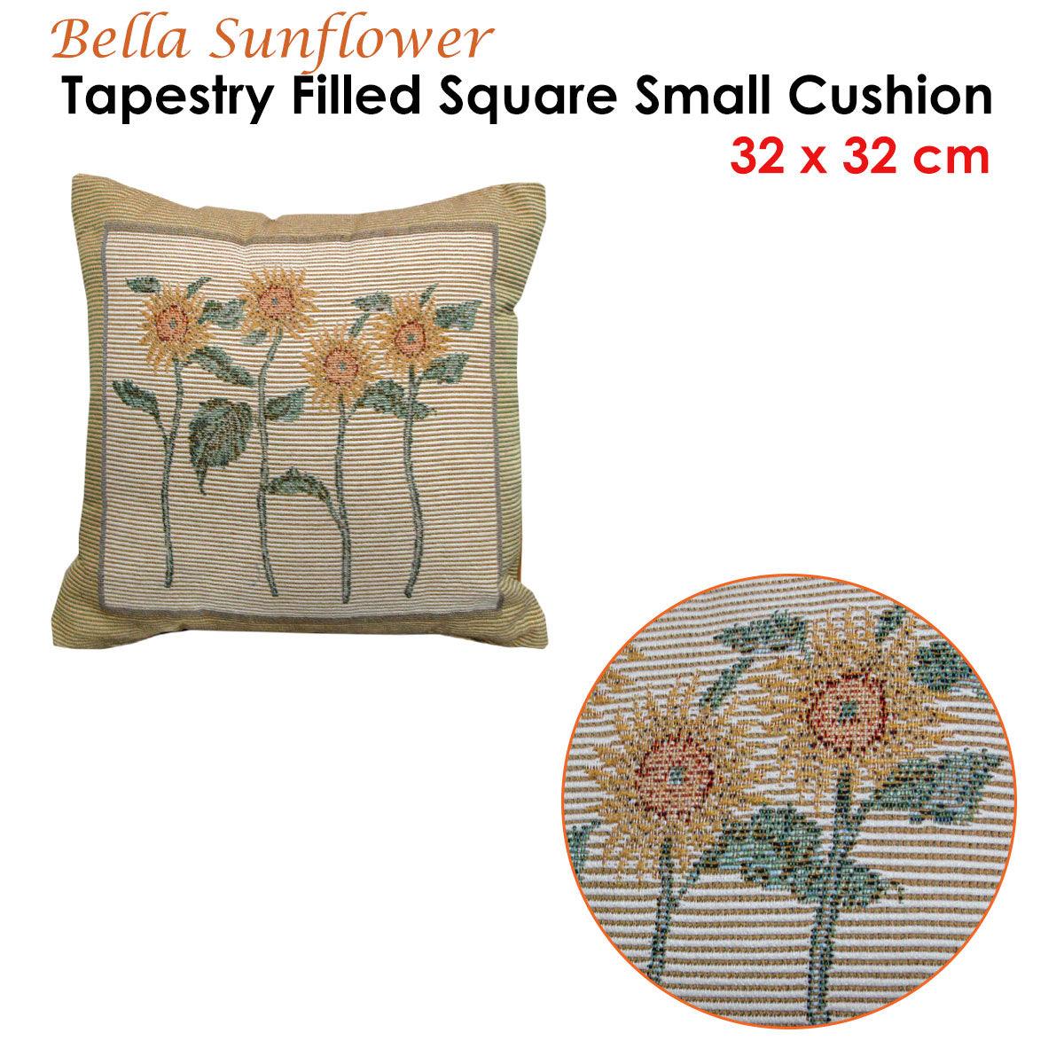 Rapee Bella Sunflower Tapestry Filled Cushion 32 x 32 cm - Harrogates