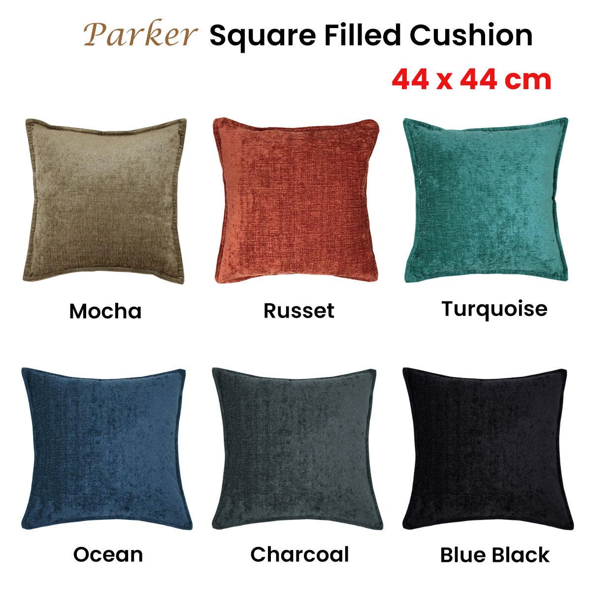 Jason Parker Blue Black Square Filled Cushion 44 x 44 cm - Harrogates