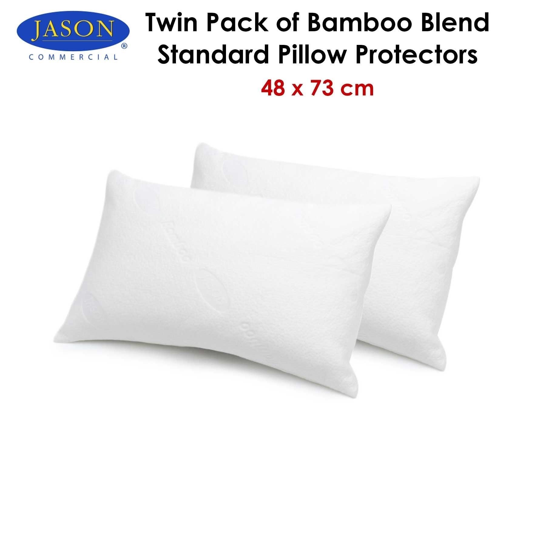 Jason Twin Pack of Bamboo Blend Standard Pillow Protectors 48 x 73 cm - Harrogates