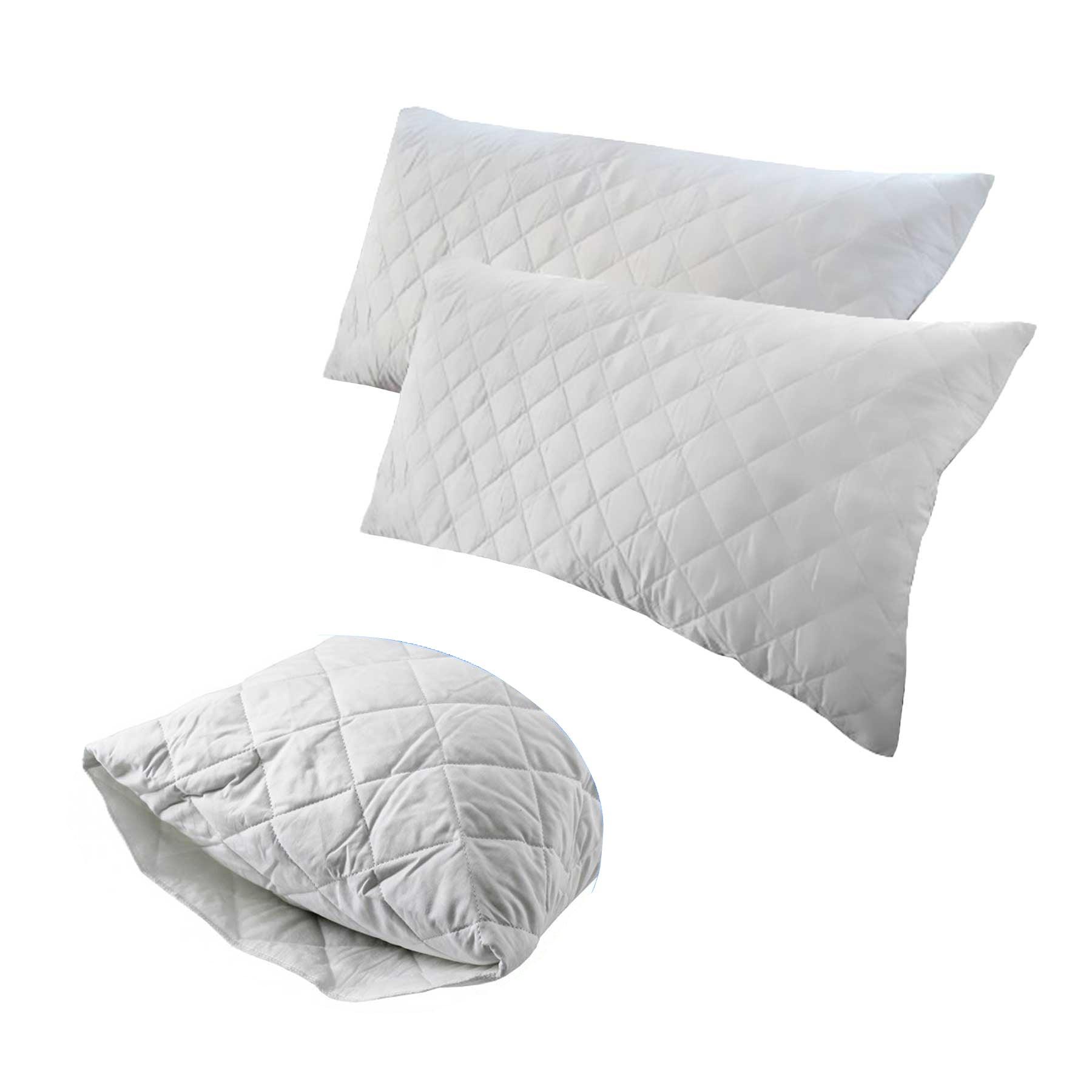 Jason Twin Pack of Quilted Cotton King Pillow Protectors 51 x 91 cm - Harrogates