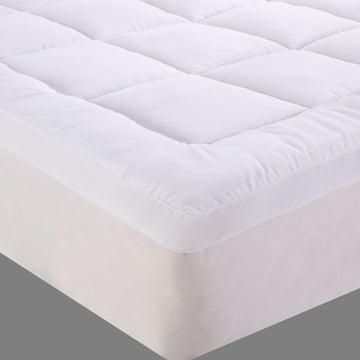 bamboo cotton fitted mattress topper double - Harrogates
