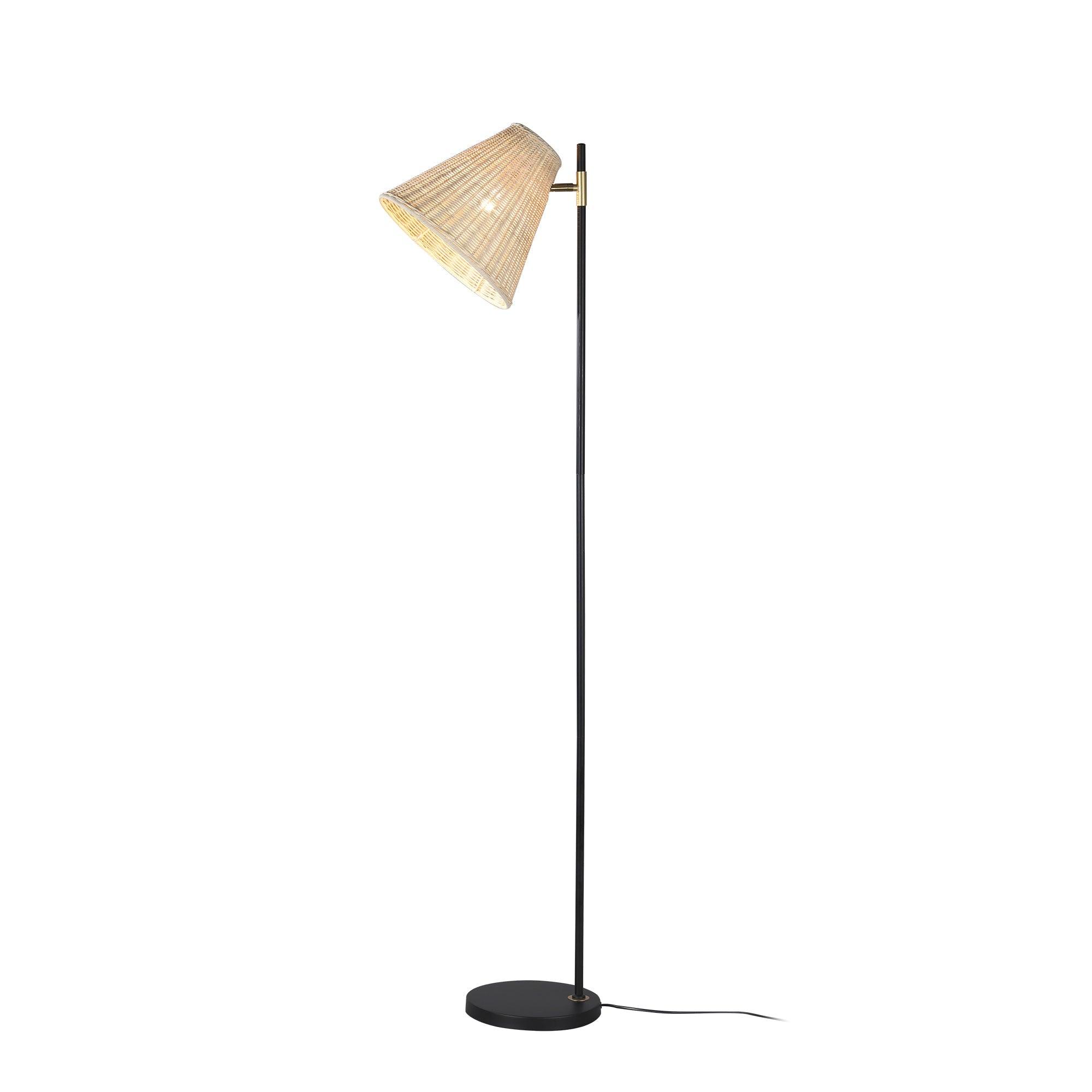 Yvette Rattan Floor Lamp - Harrogates