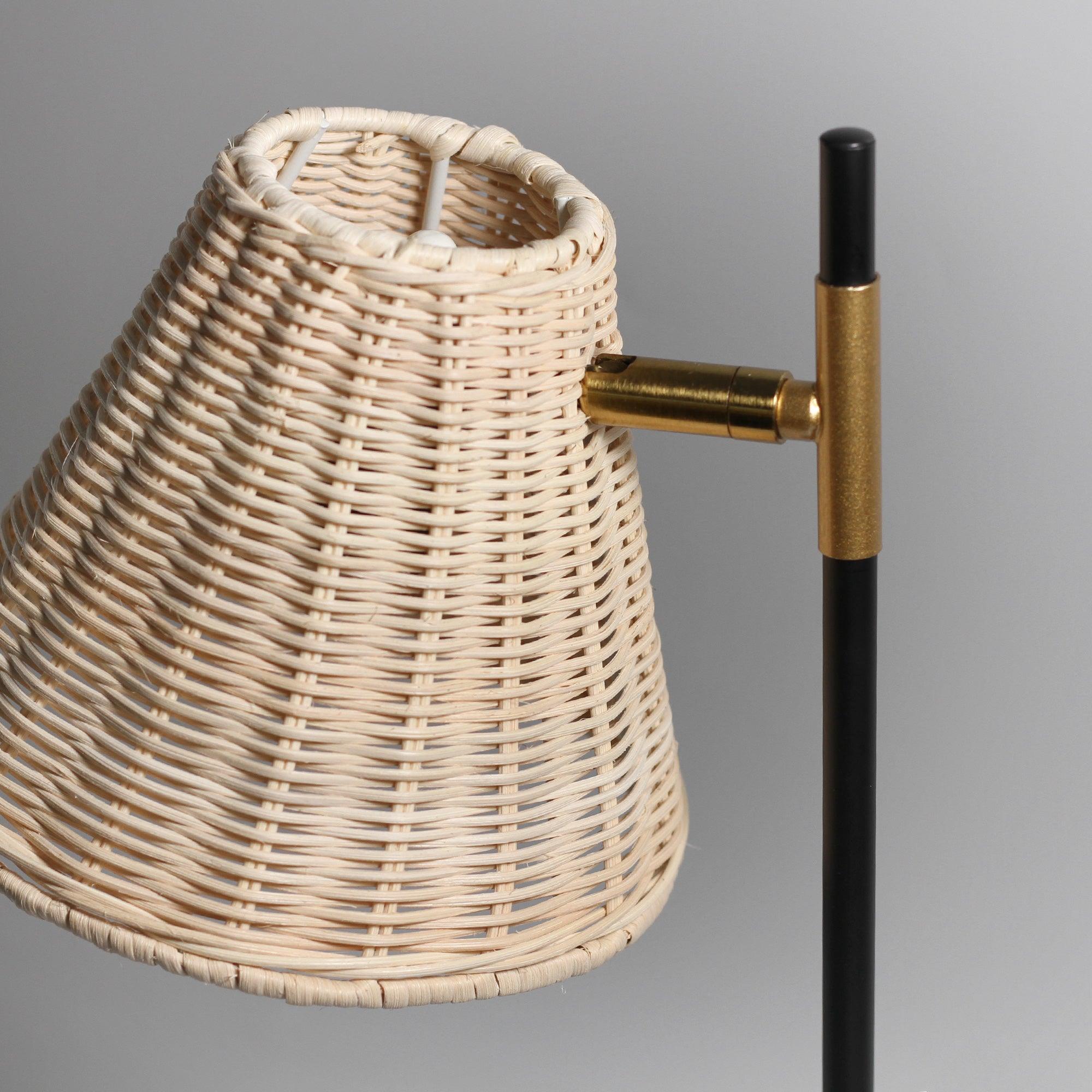 Yvette Rattan Floor Lamp - Harrogates