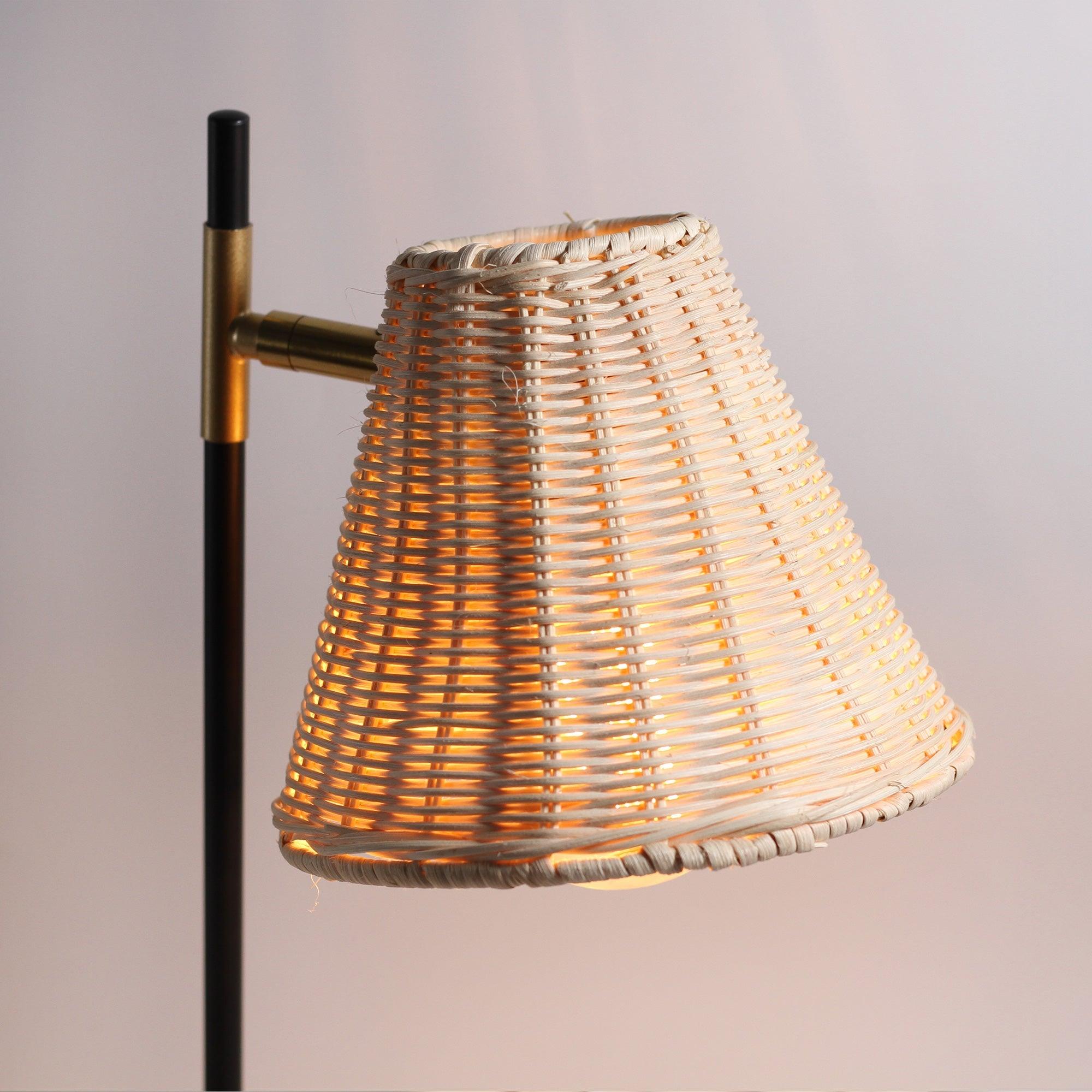 Yvette Rattan Floor Lamp - Harrogates