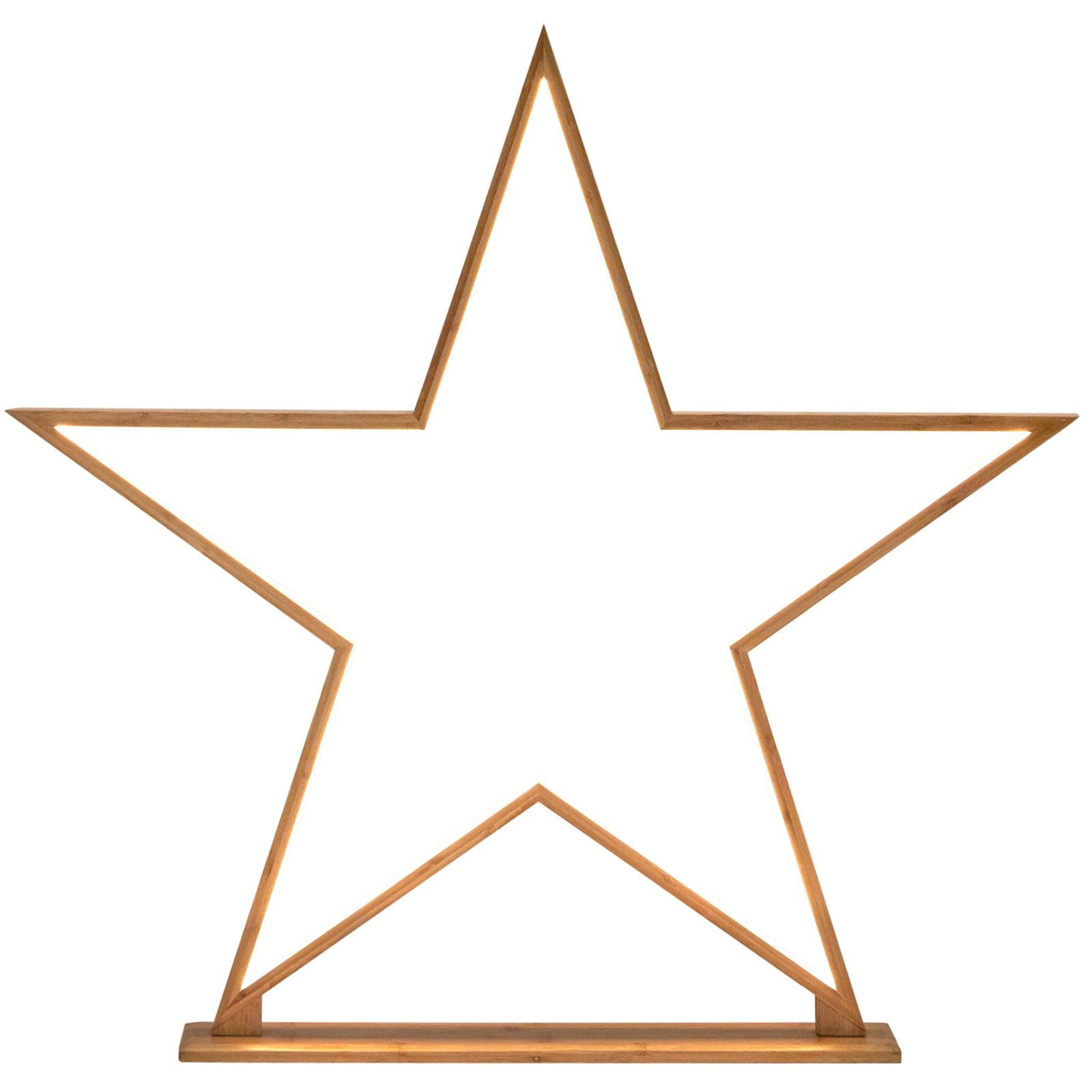 87cm Bamboo Star Table Lamp Desk Light LED Strip Modern Designer - Natural - Harrogates