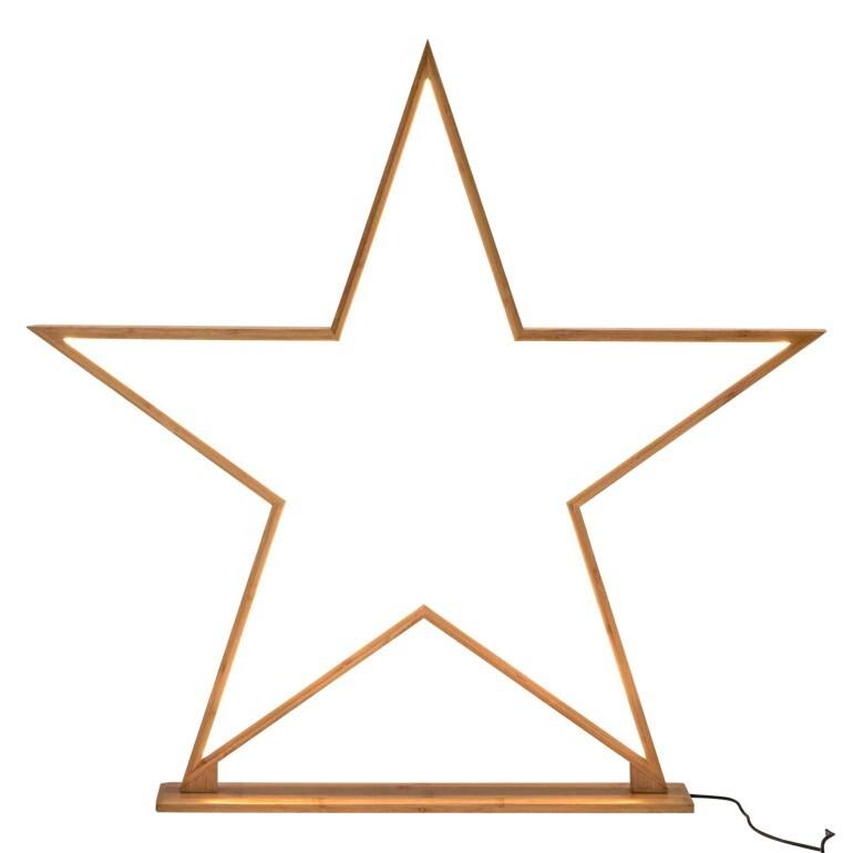 87cm Bamboo Star Table Lamp Desk Light LED Strip Modern Designer - Natural - Harrogates