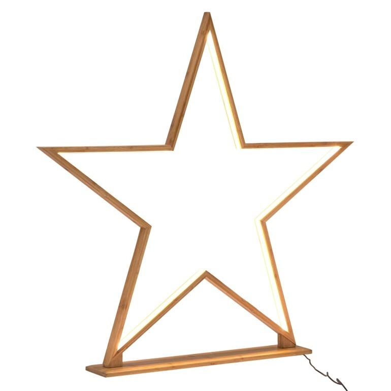 87cm Bamboo Star Table Lamp Desk Light LED Strip Modern Designer - Natural - Harrogates
